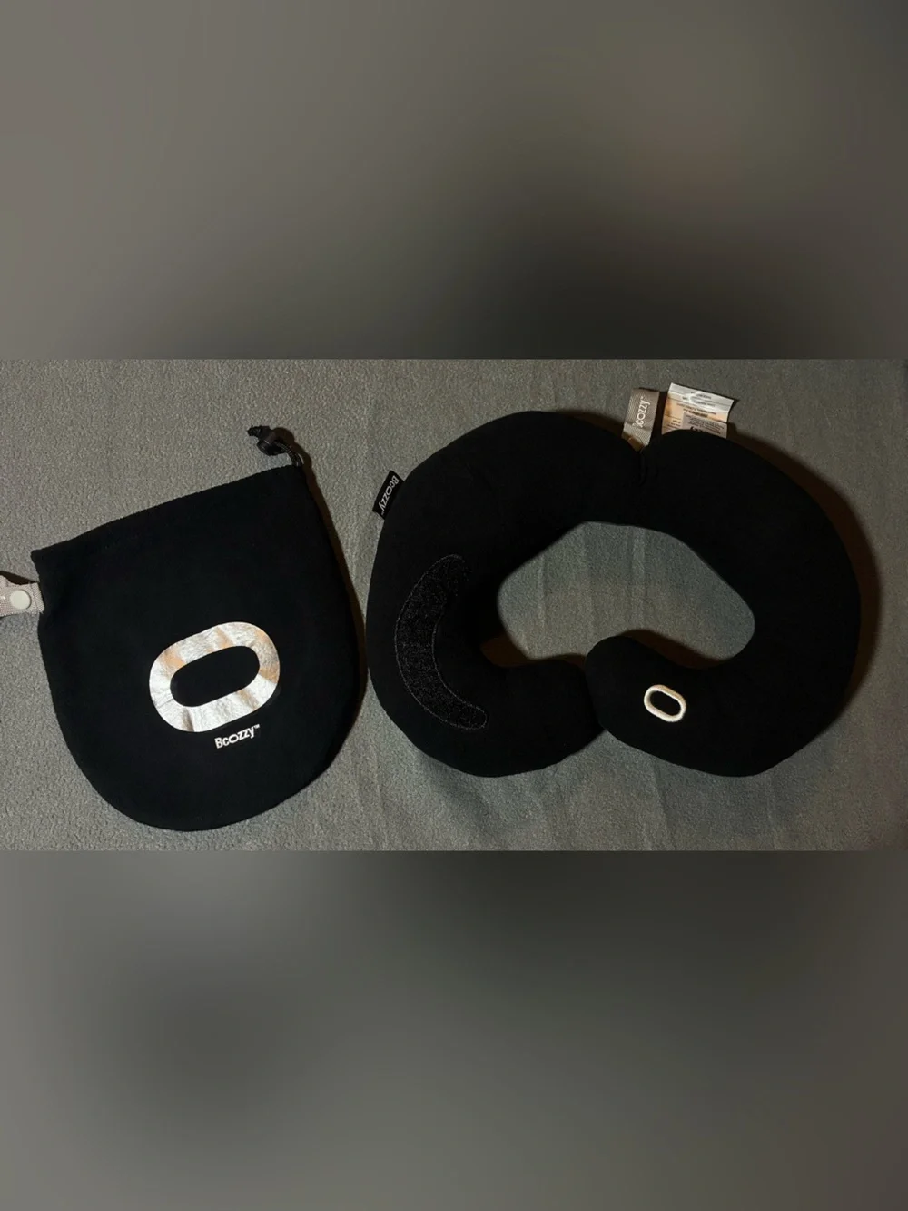 NWOT BCOZZY Black/Grey Travel Pillow
